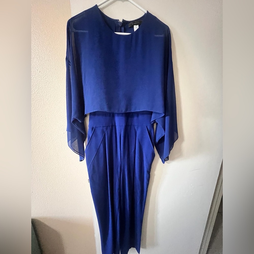 BCBG - royal blue long sleeve jumpsuit